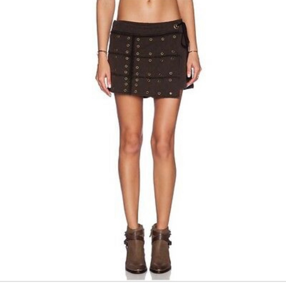 Free People Wanderlust Wrap Skort GUC green